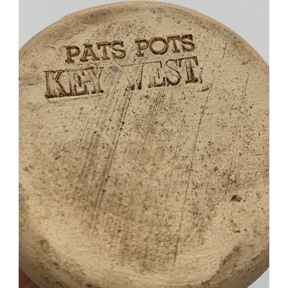 Vintage Pats Pots Key West Novelty Pottery Stoneware Mad Money Corked Bank 5.5” - Picture 5 of 6